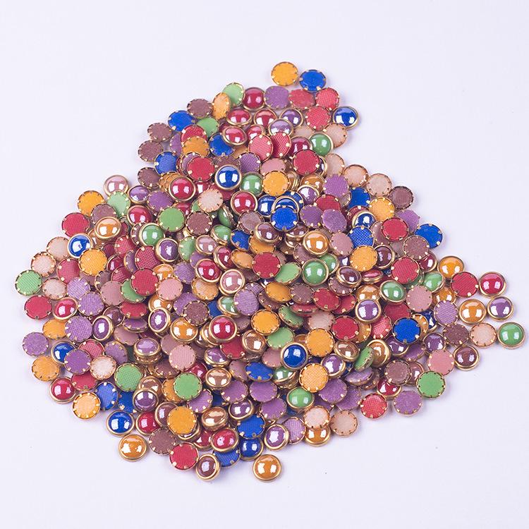Japanese-Style Ceramic & Gold-Edged Pearls for Nail Art - Variety of Sizes & Colors