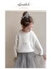 Meng Tang Tang 2025 Winter Girls' Mink Velvet Knit Sweater - Korean Style New Year Outfit