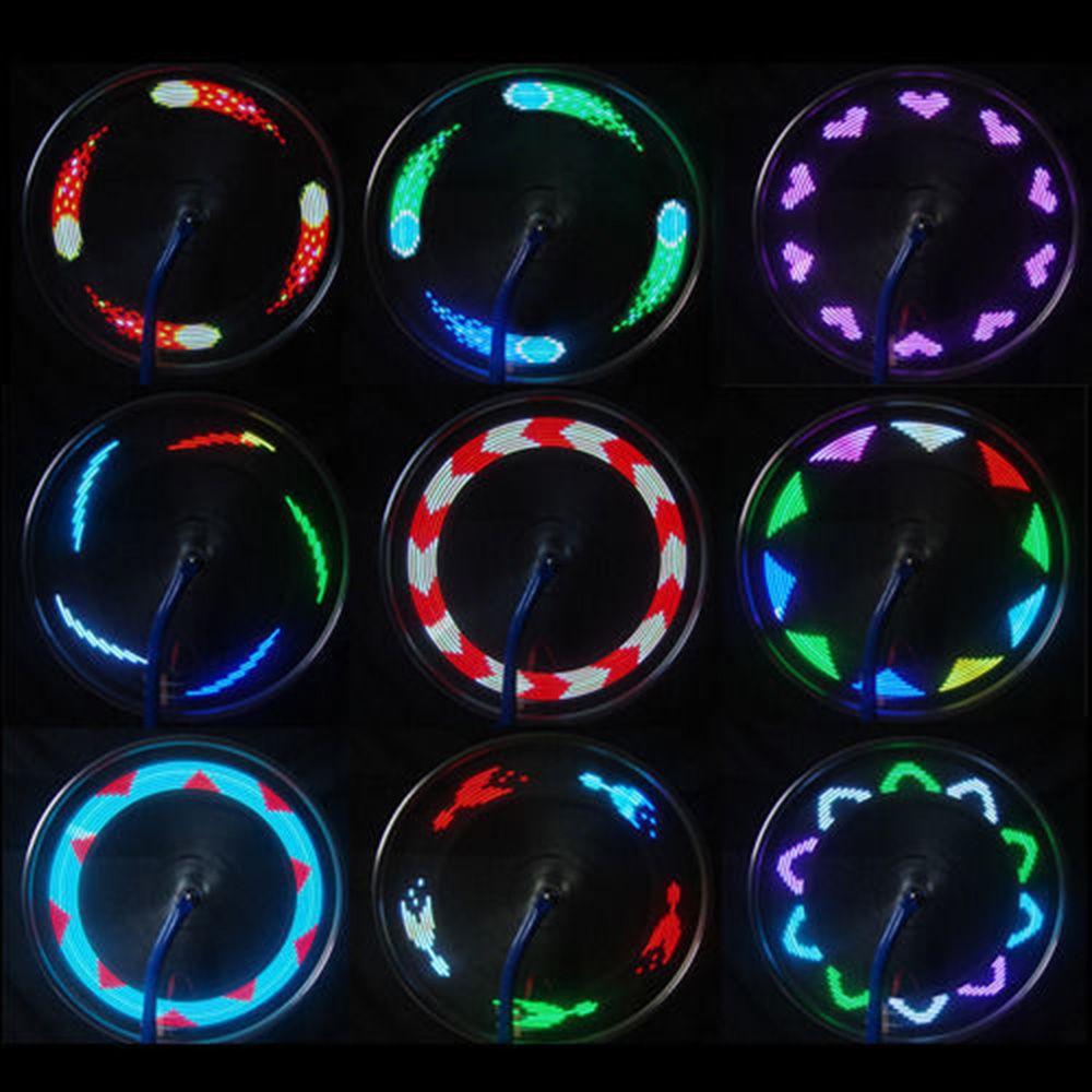 30 Changes Motorcycle Colorful 14 LED Spoke Light Signal Tire Bike Wheel Spoke Lamp