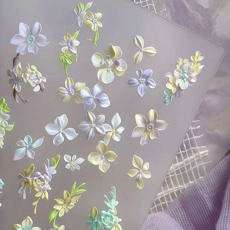 Spring Flower Nail Art Molds DIY Resin Carving Mold High Transparency Floral Decoration Nail Art Tools
