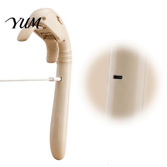 Ergonomic Self Massage Device for Upper Back Neck Shoulder Massager with Long Handle, Cordless Rechargeable Deep Kneading Shiatsu Tension Lightweight