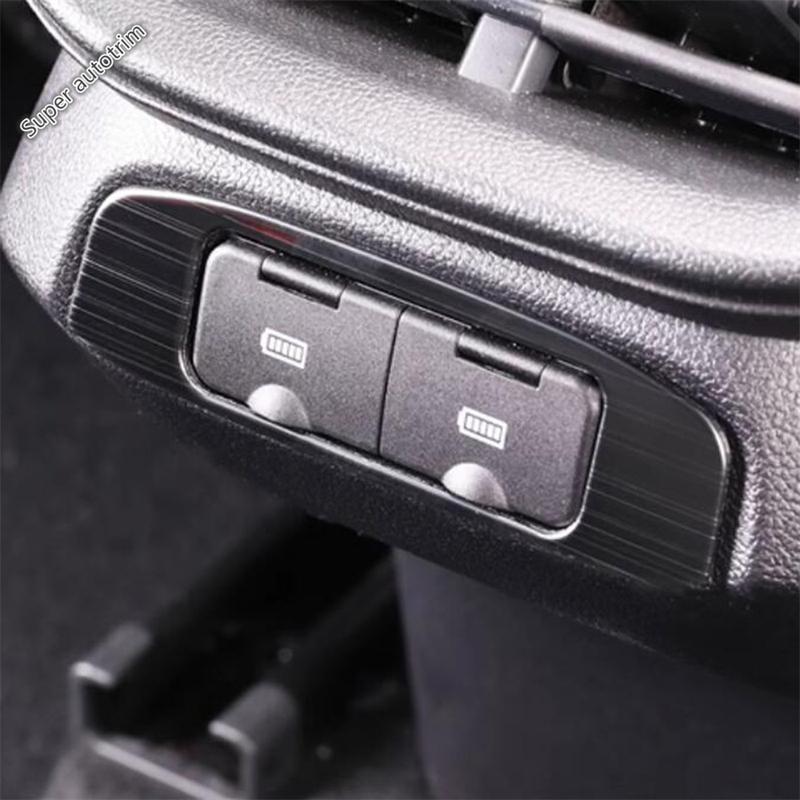Armrest Box Air AC Conditioning Outlet Frame / Rear Cigarette Lighter USB Panel Cover Trim Accessories For Haval H6 - 2024