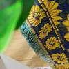 Gerbera  Blue Sunflower Cotton Knitted Nap Sofa Office Three-layer Thickened Rural Style Blanket
