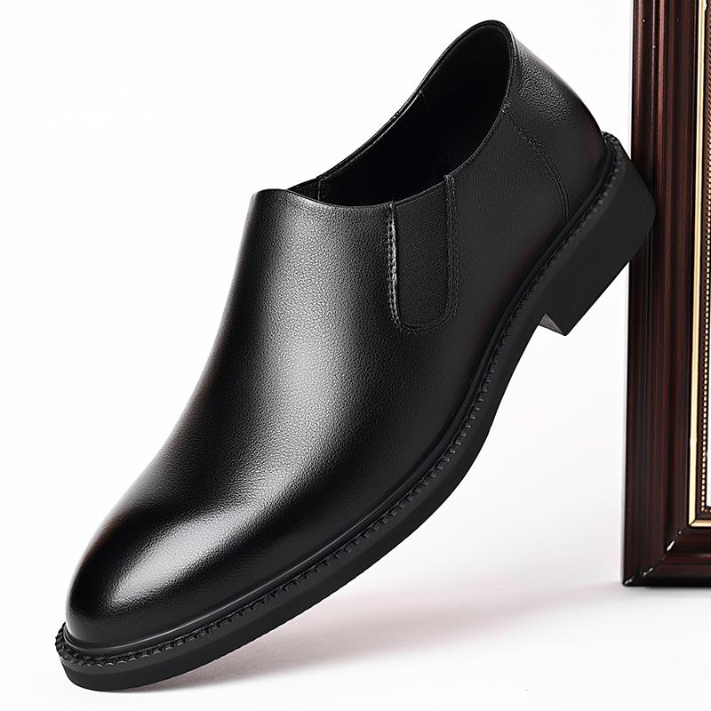 Fashion 2025 Man Casual Shoes High Quality Leather Slip-on Black Driving Shoes Sneakers Male Dress Shoes Light Breathable Footwear Flat