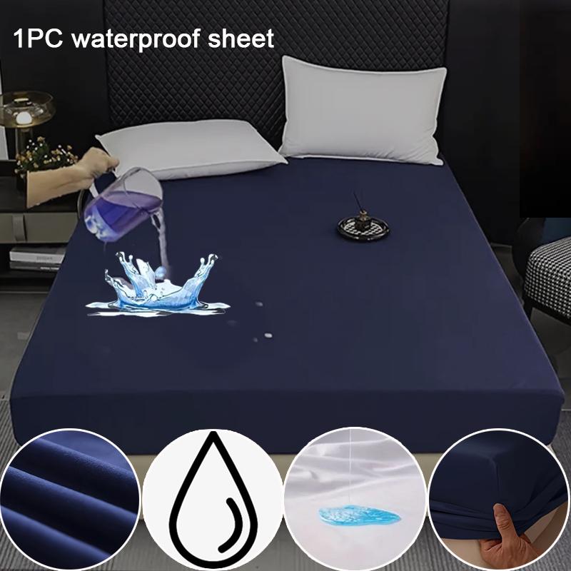 

Суперводонепроницаемая простыня на резинке, приятная к коже, простыня, удобный многофункциональный протектор для матраса, уютное постельное белье, элегантный чехол для кровати, простыня, которую можно стирать в машине 90x200cm(Only Sheet)