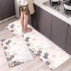 1Pcs Anti Fatigue Kitchen Rugs, OneHouse Marble Print Waterproof Non-Slip Thick Cushioned Kitchen Mat Heavy Duty Comfort Standing Mat for Kitchen