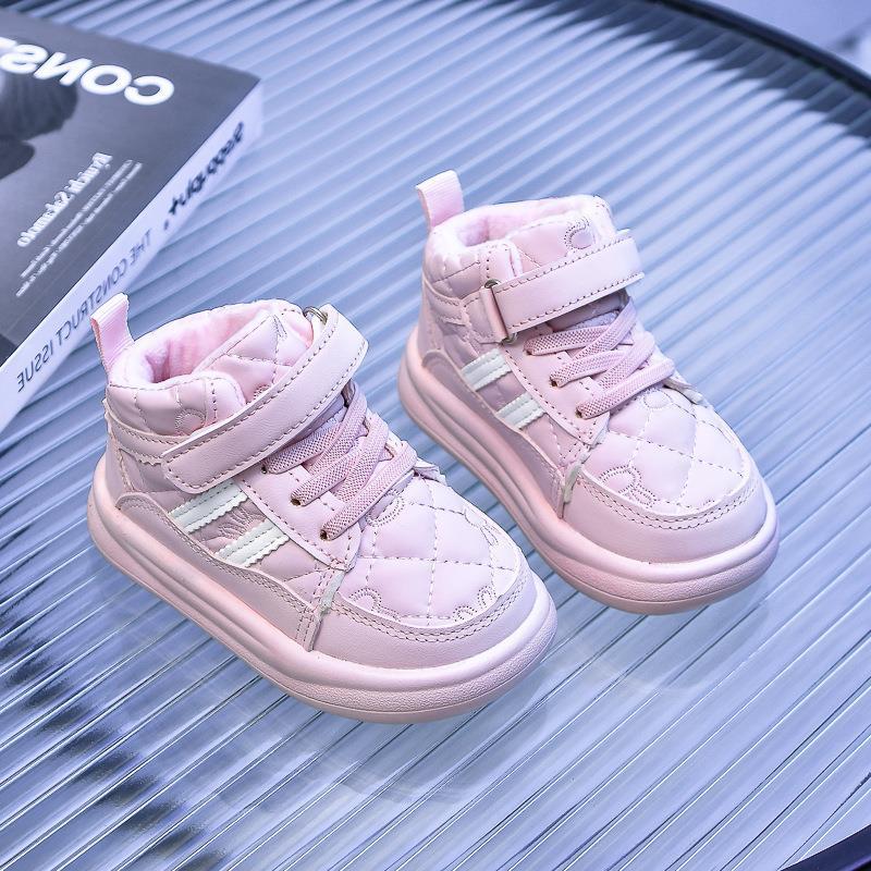 

2025 мальчики две хлопковые туфли с бархатом для сохранения тепла зима новые детские кеды Zhongbang зимние сапоги короткий бархат девочки хлопковые туфли 21-25 5 pairs with one hand