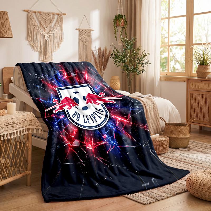 RB Leipzig Football Print Flannel Blanket Soft Warm Sofa Bed Throw Blanket For Home Office Bedroom