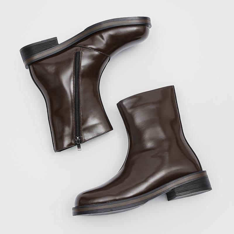 Fashion Casual Men's Boots Retro High-quality Minimalist Style Fashion Party and Office Business 38-46 Thick Soled Leather Shoes