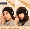 Blackout Sleeping Eye Mask Soundproof Plush Ear Muff Eye Cover Outdoor Head Warmer Adjustable Anti-Noise Sleep Earmuff Headband