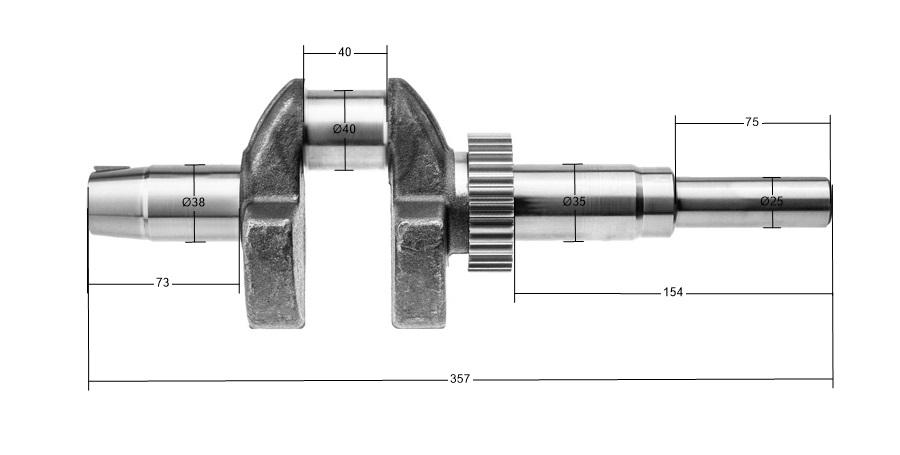 Wał Korbowy Rato Silnik Rv740D 13300-Z0A0110-00A0