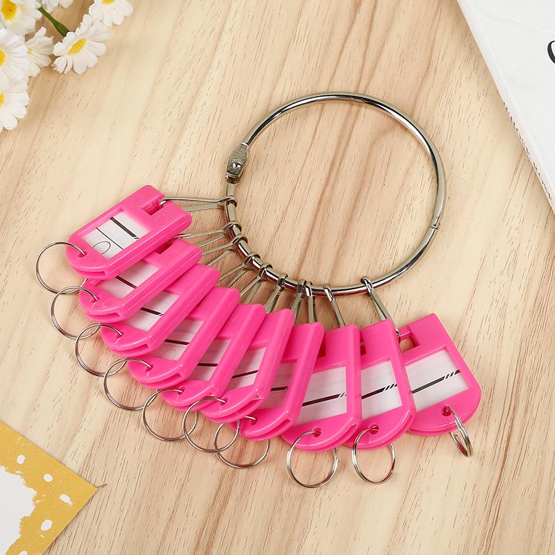Metal Keychain with Key Ring, Creative Key Board, Anti-Loss Marker and Buckle.
