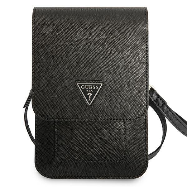 Torebka Guess Saffiano Triangle Czarna