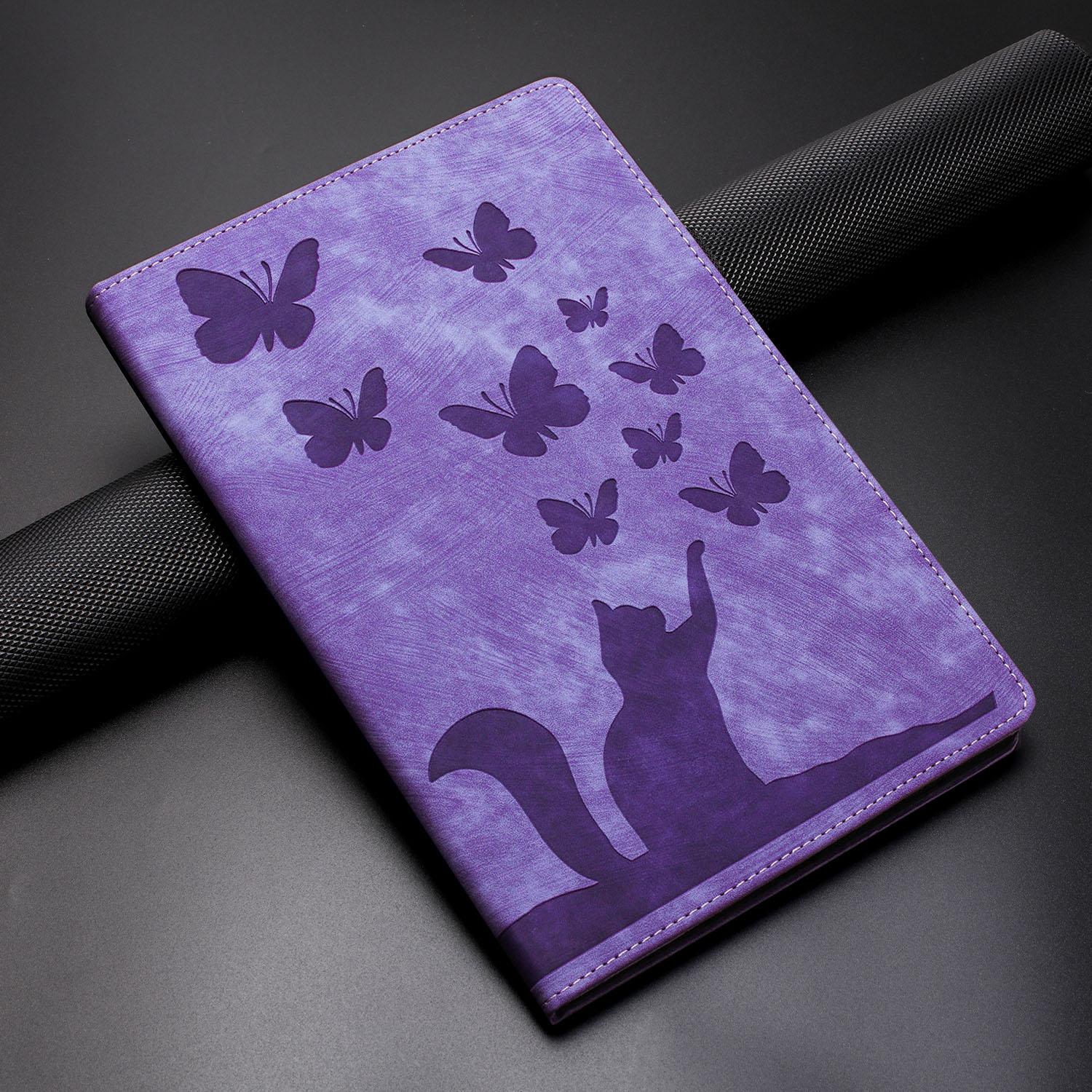 

Чехол-книжка с кармашком для карт «Кот-бабочка» для планшета IPad 2025 Pro Air MINI 10.2 10.9 11 12.9 13 дюймов 4 5 6 7 8 9 10-го поколения for ipad 10th 2022 фиолетовый