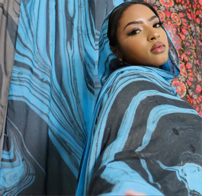 Women Ramadan Hijab Leopard Print Bohemian Watercolor Soft Muslim Hijabs Floral Breathable Shawl Wrap Scarf Islamic Turban