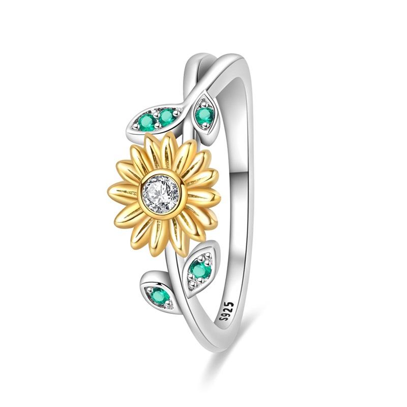 New 925 Silver Twelve Constellation Series Zircon Ring For Women Fit Wedding Party Jewelry Gifts