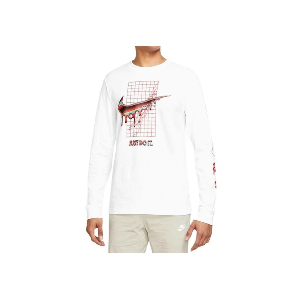 Nike Alphabet Logo Print Crew Neck T-Shirt Men Tops White DR8075-100