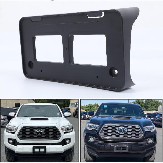 Front Bumper License Plate Mounting Bracket Frame Holde Compatible with Toyota Tacoma 2016-2022, Replacement for TO1068134 | 615343567662, 7510104010