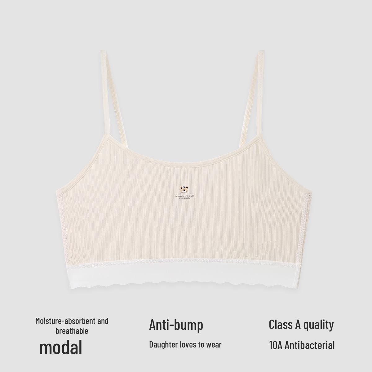 Girls Modal Training Bra: Ages 10+, First Stage, Anti-Nipple Show L 75-90 lbs