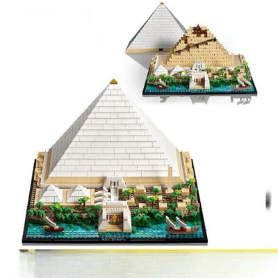Auf Lager Klassisch Die Große Pyramide des Modellbausteinsatzes Kompatibel DIY Zusammengebaute Ziegel Kinderspielzeug Geburtstagsgeschenk