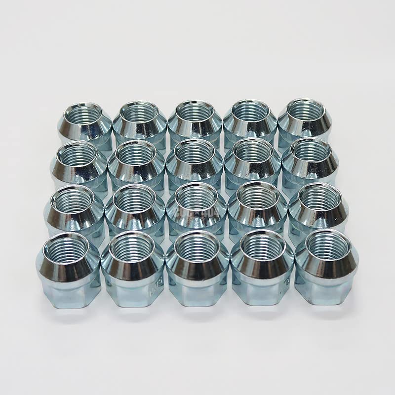 1/2 Hjulmutter Gjennomgående Type Sølv 20 Stykker