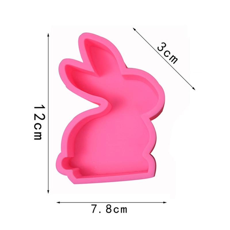 Cute Rabbit Silicone Mold 3D Animal Candle Scented Making Epoxy Mould DIY Handmade Easter Gift Baking Tools Home Decor