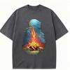 Dark Souls Anime Lover Washed T-shirt Year round clothing high quality personality Clothes Plus Size Unisex New Model Couples tee
