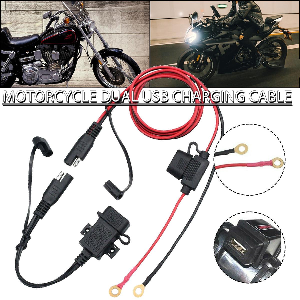 

Lvye SAE to USB Cable Adapter Waterproof USB Charger with Inline Fuse for Motorcycle