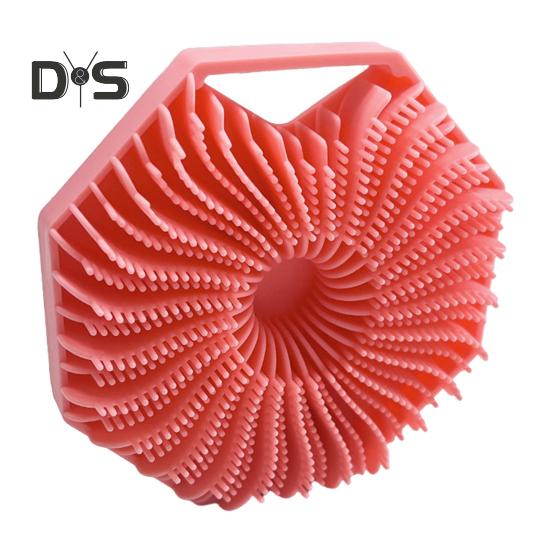 

Силиконовая щетка для ванны, отшелушивающая щетка для чувствительной кожи с нескользящей ручкой, экологически чистая щетка для тела