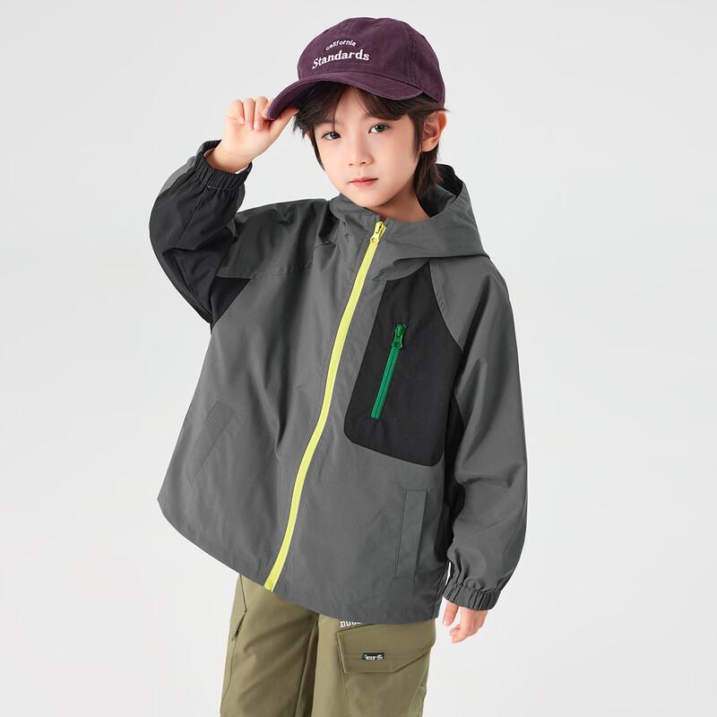 Boys' Hooded Water-Repellent Outdoor Softshell Jacket