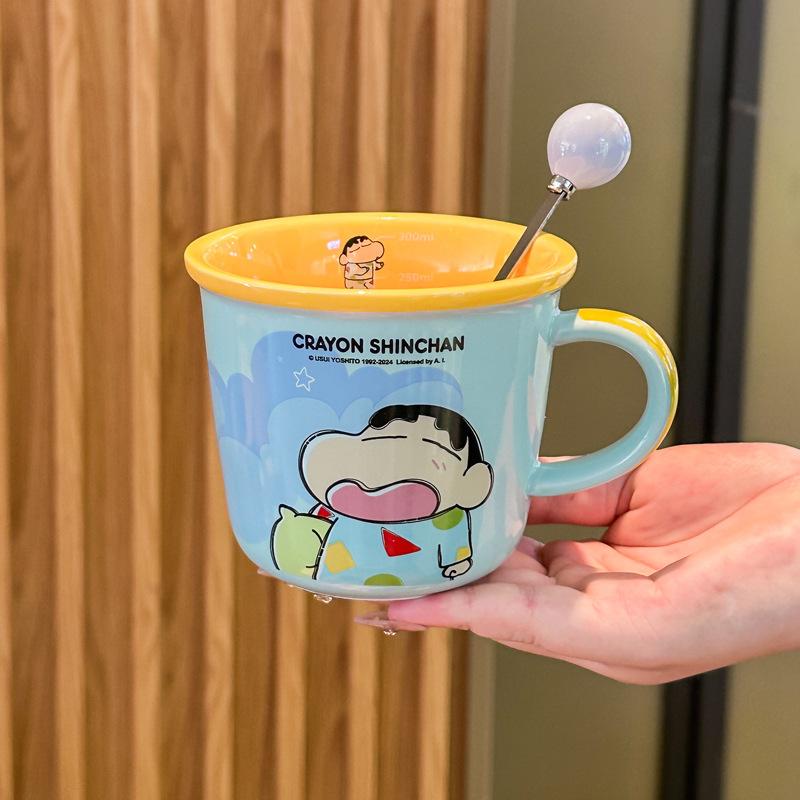 Crayon Xiaoxin Couple Cup High Value Pair of Ceramic Mugs Wedding Birthday Gift Girlfriend Gift Box