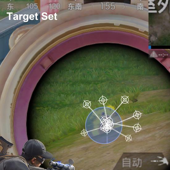 1 Pair Gaming Trigger Mobile Controller Frequency Conversion 4 Adjustable Speeds Four-Finger Linkage Phone Shooter Gamepad