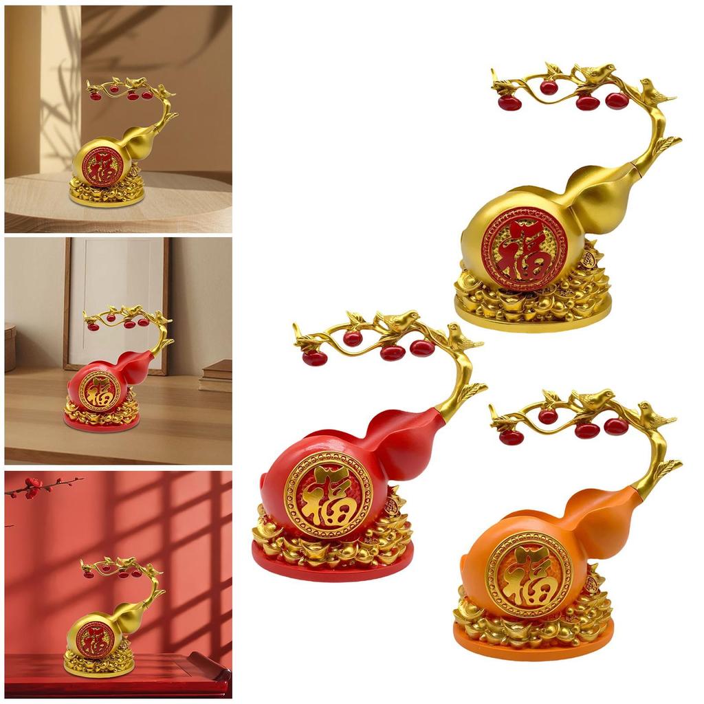 Gourd Statue Rack Decorative Creative Resin Home Decor Single Holder for Tabletop Bookshelf Office,