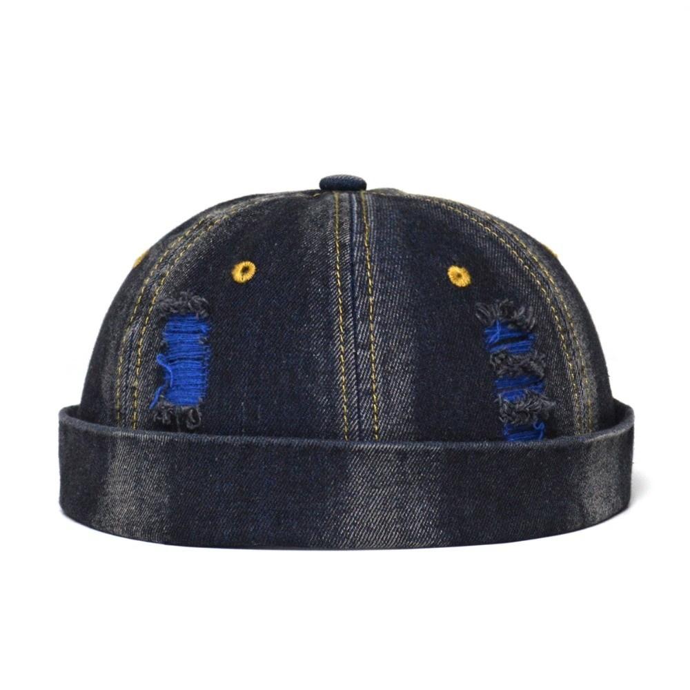 Vintage Brimless Skullcap Rolled Cuff Melon Cap Fashion Docker Cap Streetwear