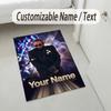 Personalized Crystal Velvet Carpet,Kendrick Lamar Custom Printed Name, Plush Area Rug For Home Indoor Decor