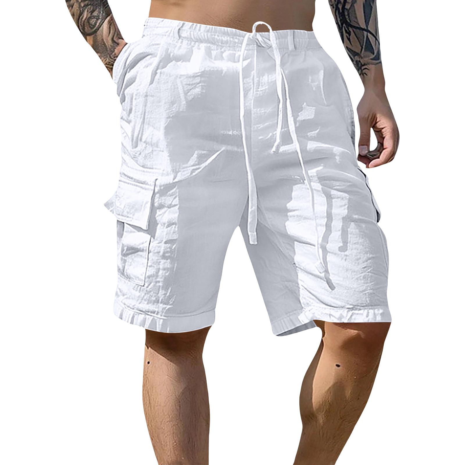 

Men s Cotton Linen Casual Cargo Shorts Men s Fashion Work Shorts XXXL