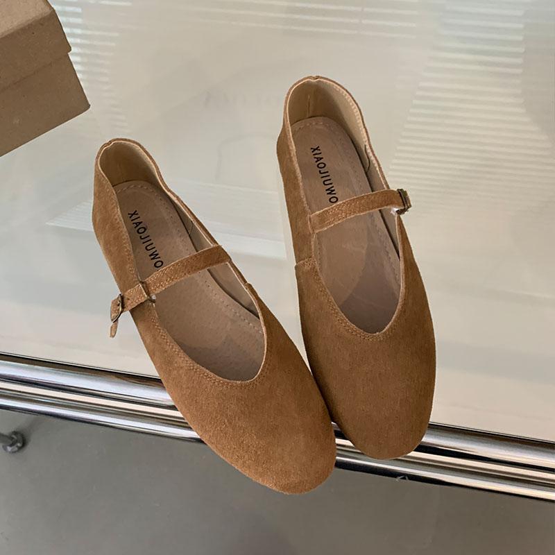 

Мода Мягкий Модный Ремешок с Пряжкой Женские Туфли Мэри Джейн Балетки Повседневная Женская Обувь с Круглым Носком Неглубокие Женские Балетки С Обувью новые 35 коричневый
