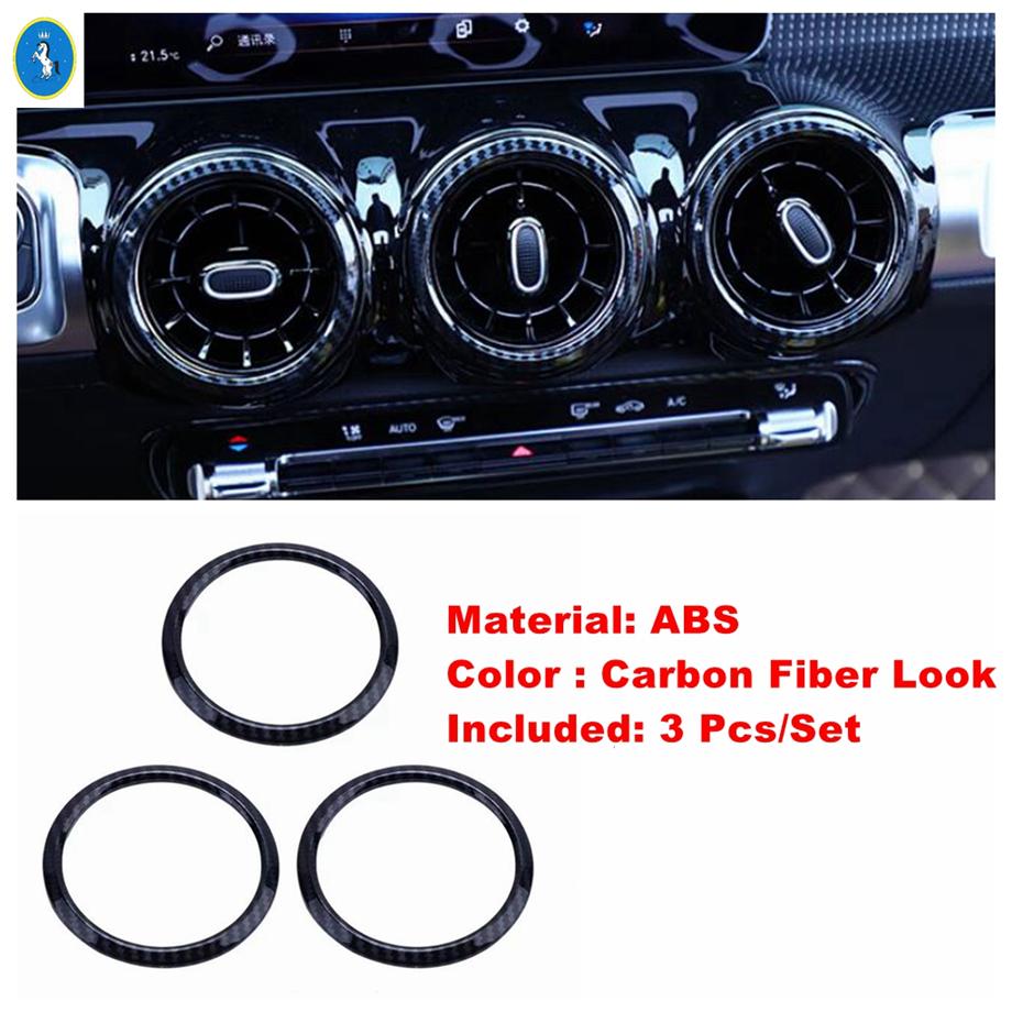 Lift Button Air AC Vent Gear Box Panel Cover Trim For Mercedes-Benz GLA 220 H247 - 2024 ABS Carbon Fiber Look Accessories