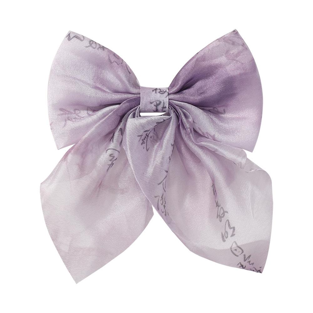 2Pcs Baby Hair Clip for Girls Hair Tie Ink Style Bow Kid Hair Accessory Sping Autumn Princess Children Hairband