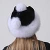 Winter Hats for Women New Fluffy Warm Rabbit Fox Pompom Fur Hats Lady Warm Ball Caps Russian Hot Sale Snow Hat