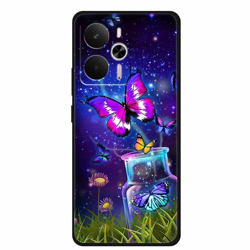 For Realme 14 5G Case Realme14 Coque 6.67" Black Silicone Soft TPU Phone Case For Realme 14 2025 Back Cover Case Shell Funda Cat