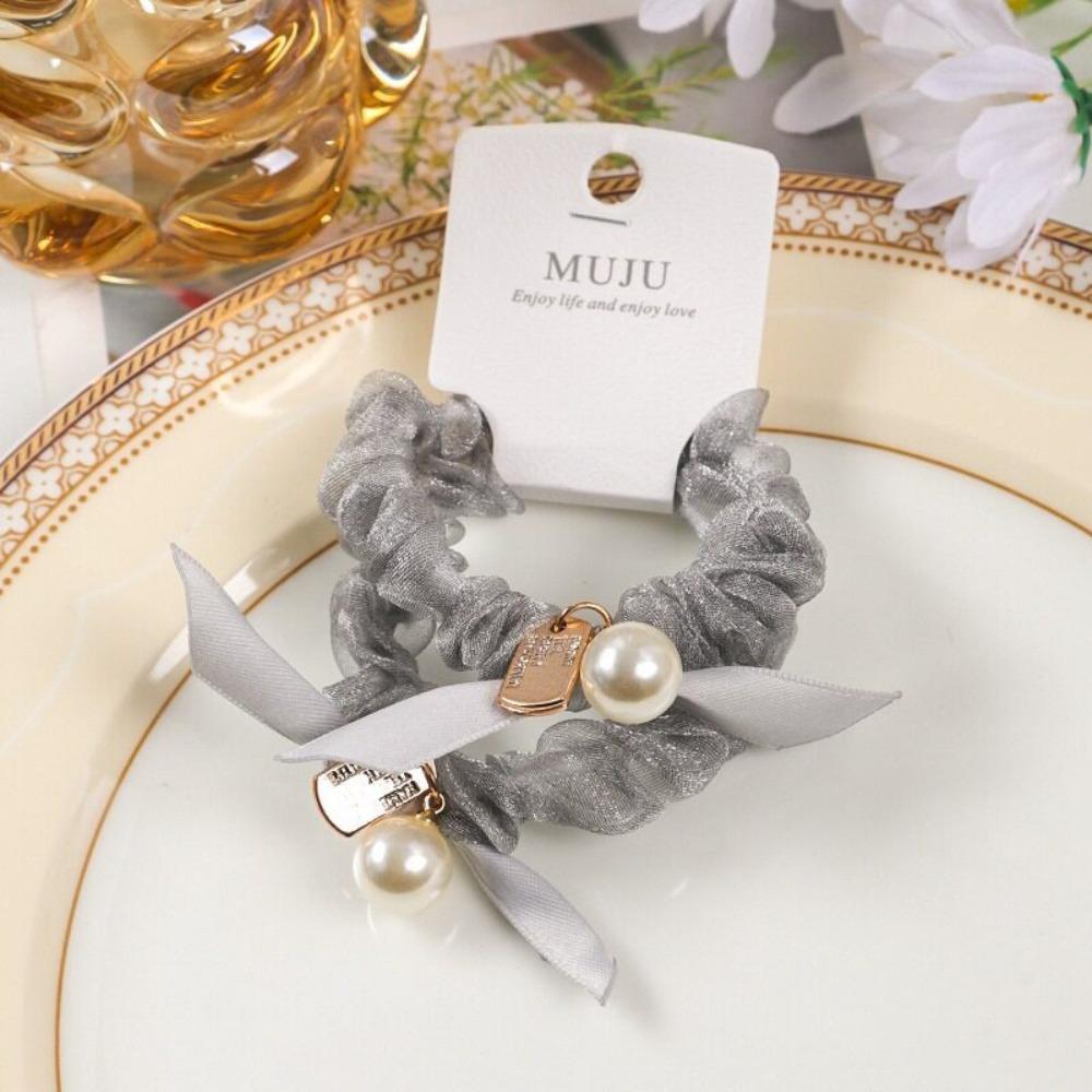 High Elasticity Bow Hair Rings Sweet Bow Design Lace Hair Accessories Hair Ties For Women