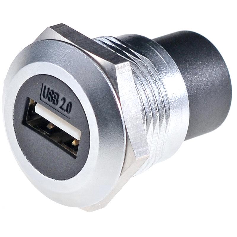 USB 3.0/2.0 Round Panel Mount Female Socket Adapter