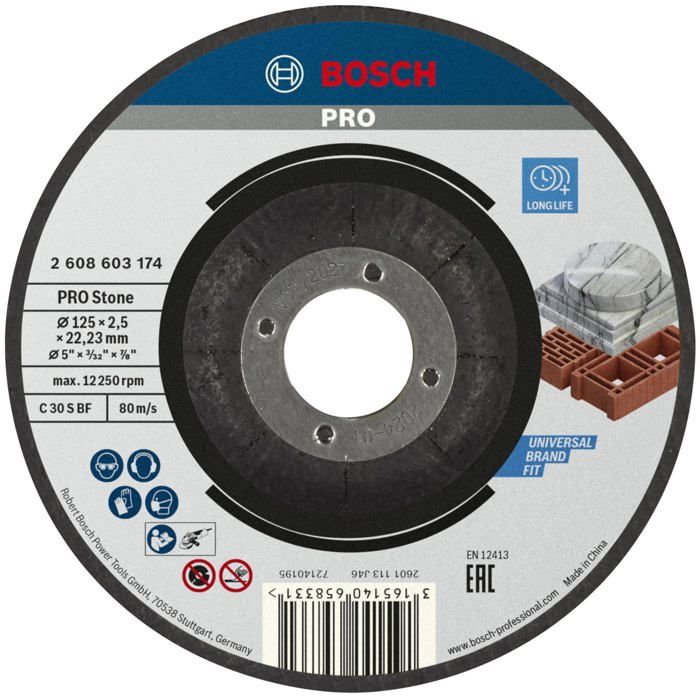 Disque à tronçonner - Bosch - C 30 S BF - 125 mm - 22,23 mm - 2,5 mm