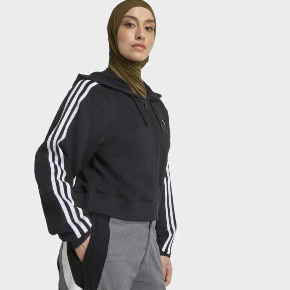 Adidas Adicolor 3 Stripes Short Zip Hoodie