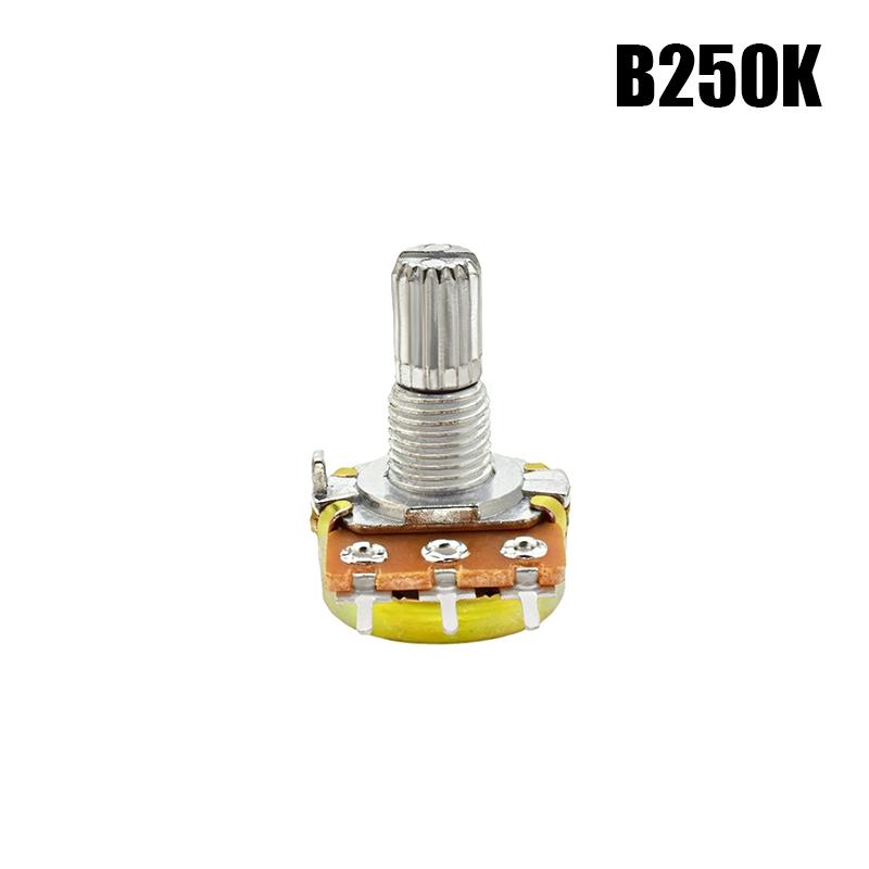 5Pcs Wh148N 15Mm Single Potentiometer B Type Variable Resistor Volume Control Potentiometer Audio Amplifier Electronic Circuit
