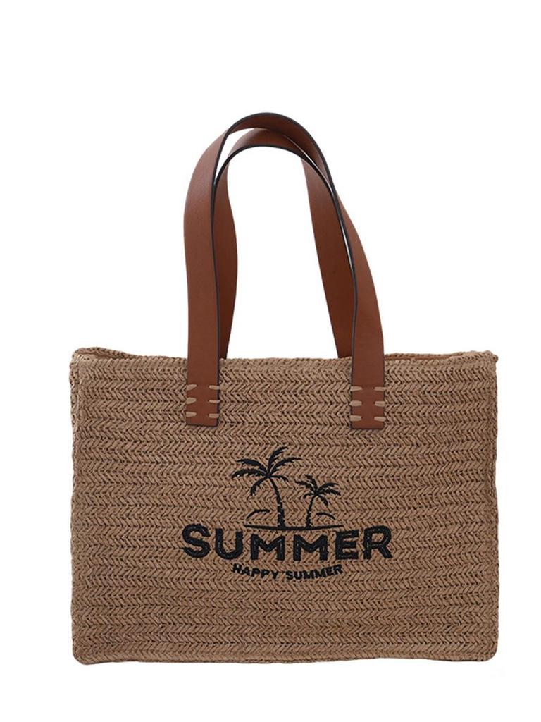2025 New Fashion Large Woven Straw Tote: Women's Beach & Vacation Bag