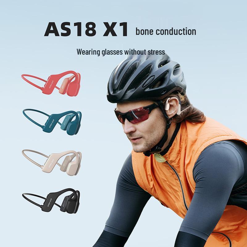 Bone X1 Open-Ear Bluetooth Headset: Sweatproof, Waterproof, In-earless Bone Conduction Design.