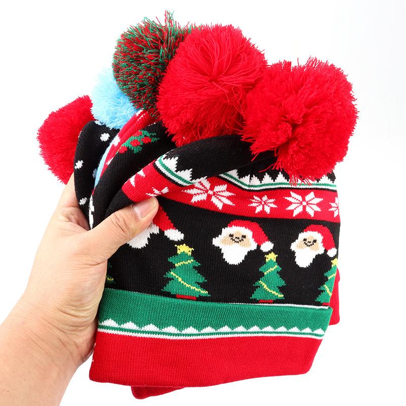 Unisex Acrylic Jacquard Pattern Embroidery Beanie Cap Custom Warm Winter Knit Hats with Digital & Puff Printing for Travel