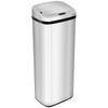 Automatisk papperskorg med sensor, Köksavfallskärl, Rostfritt stål, 50/68L, Silver (50L)